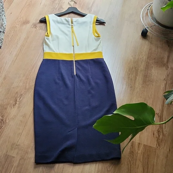 Boden Celia Ottoman sheath colorblock dress size 4P - Picture 8 of 13